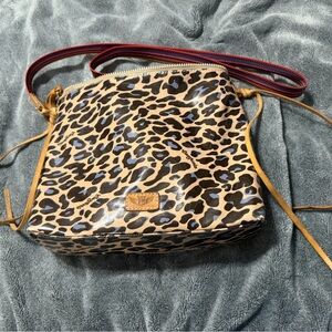Consuela Leopard and Tan Crossbody Bag